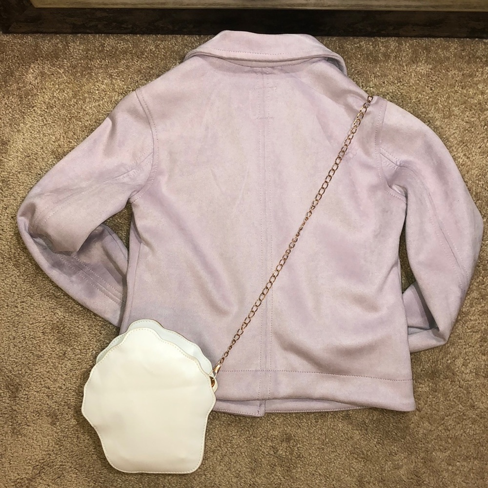 Lavender motor style zipper jacket (8) - Picture 4 of 7